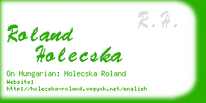 roland holecska business card